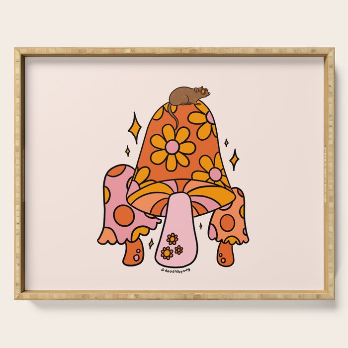 Mouse on a Mushroom Serving Tray Gallery Image 1