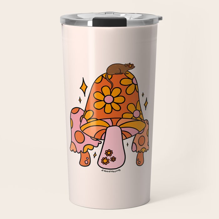 Mouse on a Mushroom Travel Mug Gallery Image 1