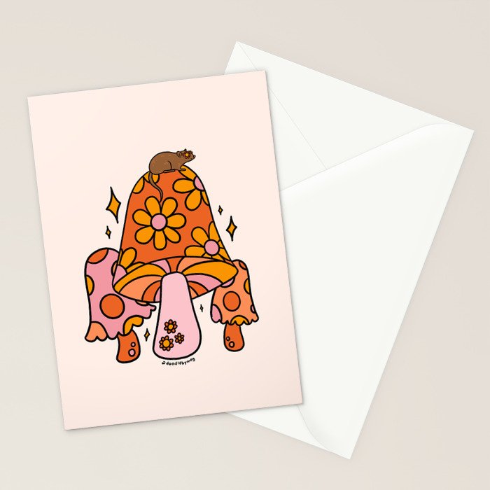 Mouse on a Mushroom Stationery Card Gallery Image 2