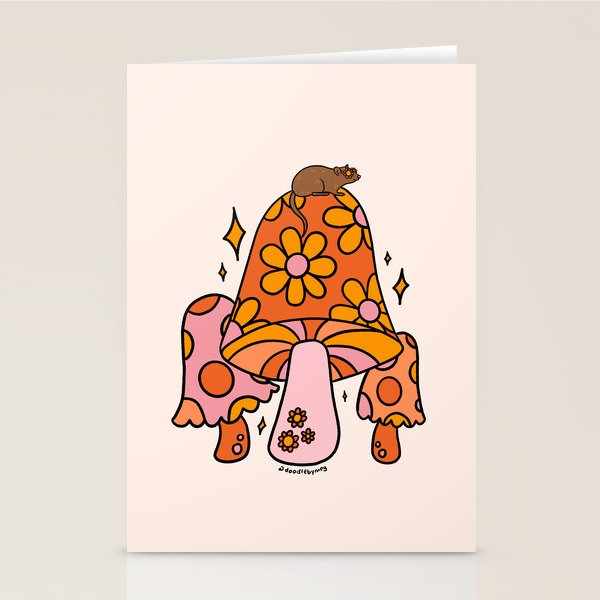 Mouse on a Mushroom Stationery Card Gallery Image 1