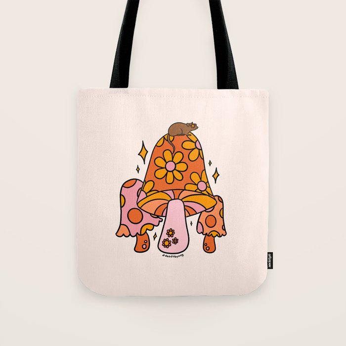 Mouse on a Mushroom Tote Bag Gallery Image 1