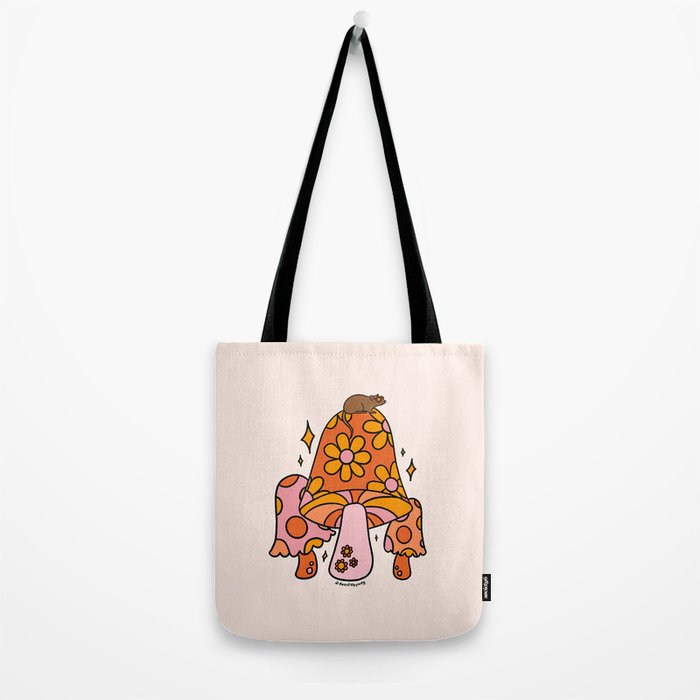 Mouse on a Mushroom Tote Bag Gallery Image 2