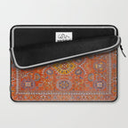 Orange Suns Suzani  Kazak Persian Rug Laptop Sleeve Gallery Image 2