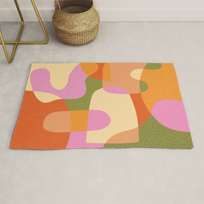 Bright Color Block Shapes Rug Gallery Image 1