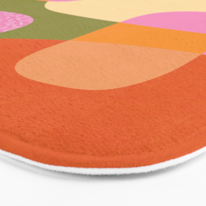 Bright Color Block Shapes Bath Mat Gallery Image 3