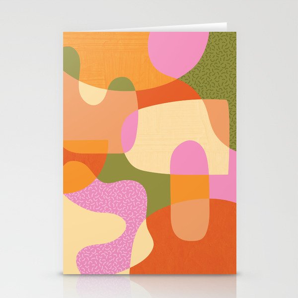 Bright Color Block Shapes Stationery Card Gallery Image 2
