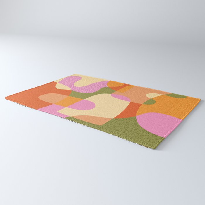 Bright Color Block Shapes Rug Gallery Image 3