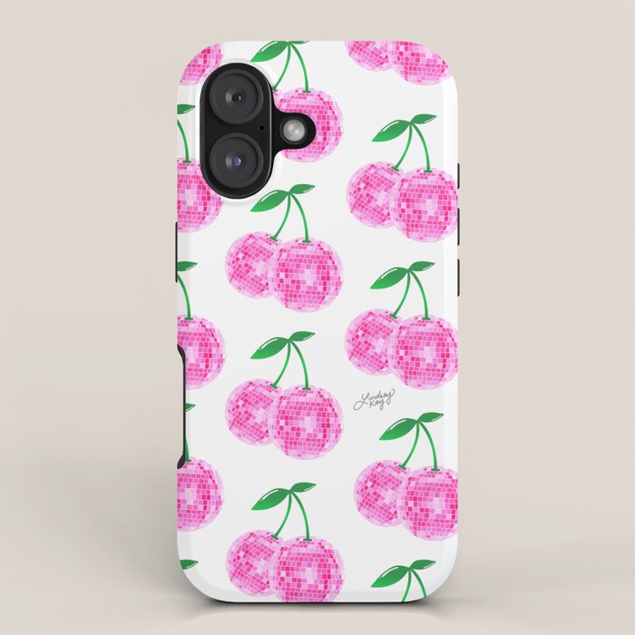 Disco Ball Cherries iPhone Case Gallery Image 1