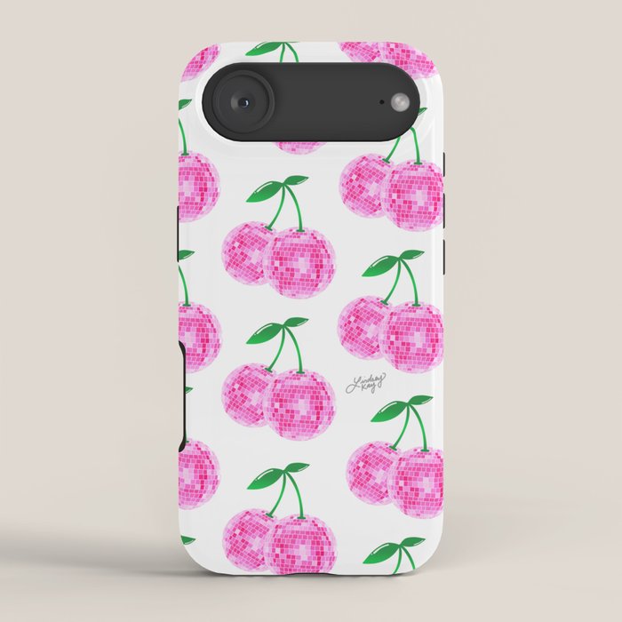 Disco Ball Cherries iPhone Case Gallery Image 2