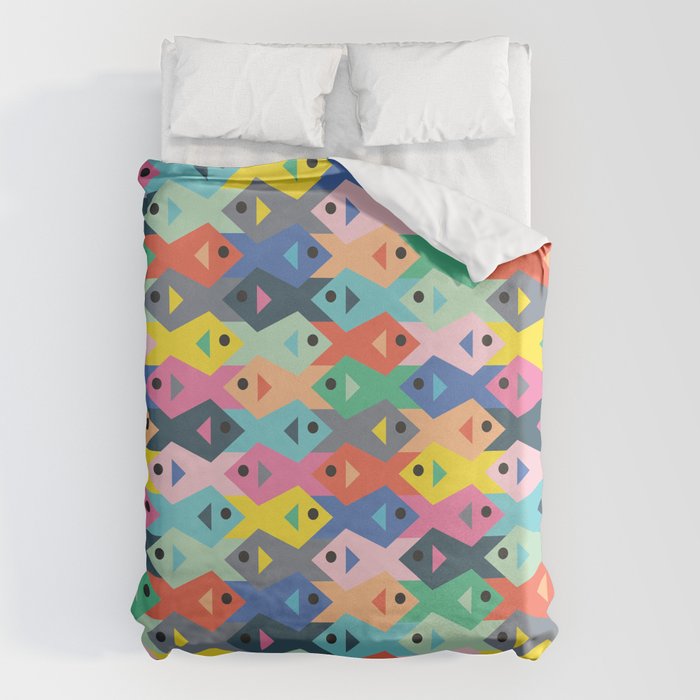 Fish tessellation Duvet Cover Gallery Image 6