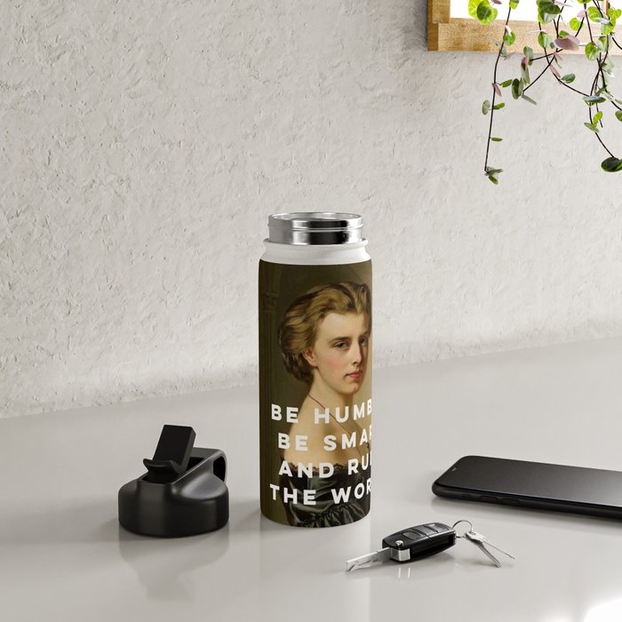 Be Humble Be Smart and Rule the World - Feminist Water Bottle Gallery Image 4