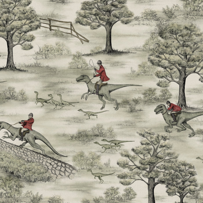 Not-So-Traditional English Fox Hunt with Dinosaurs Coffee Mug Gallery Image 2