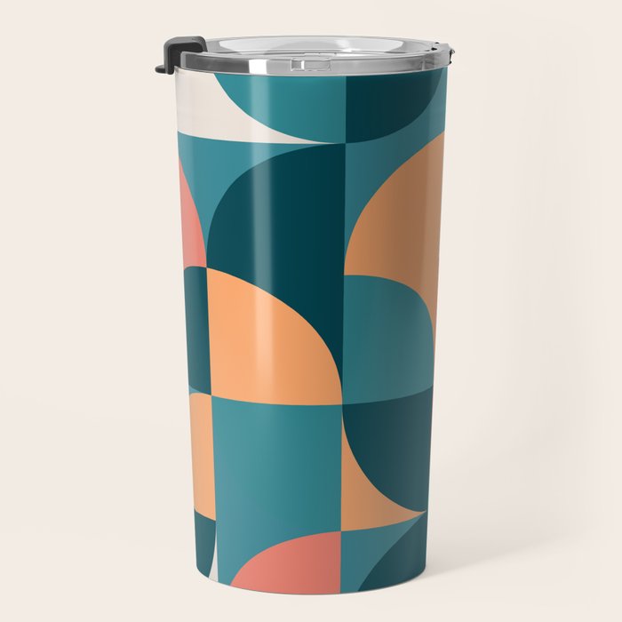 Mid Century Geometric 18 Travel Mug Gallery Image 3
