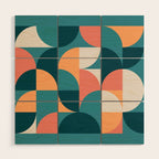 Mid Century Geometric 18 Wood Wall Art Gallery Image 1