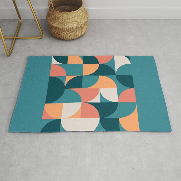Mid Century Geometric 18 Rug Gallery Image 1