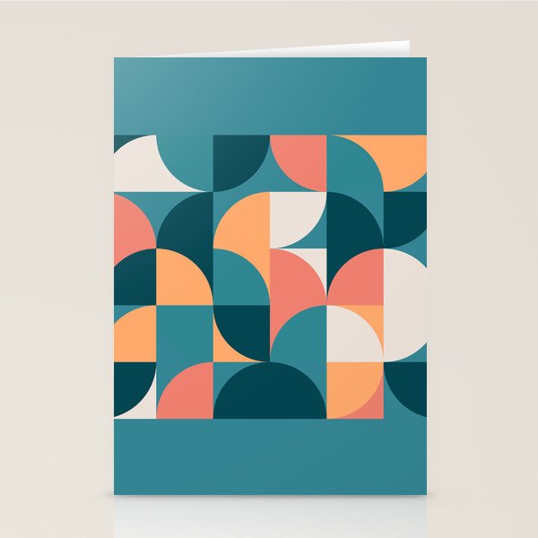 Mid Century Geometric 18 Stationery Card Gallery Image 1