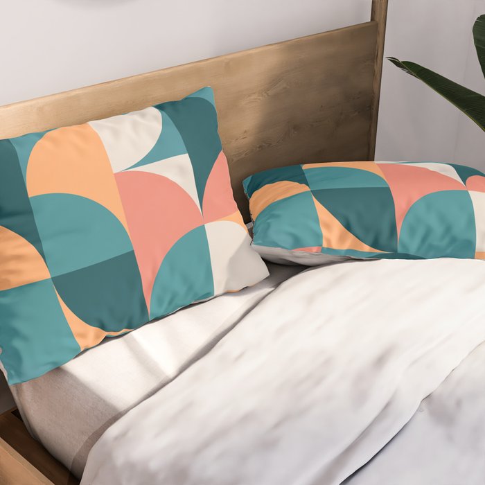 Mid Century Geometric 18 Pillow Sham Gallery Image 2