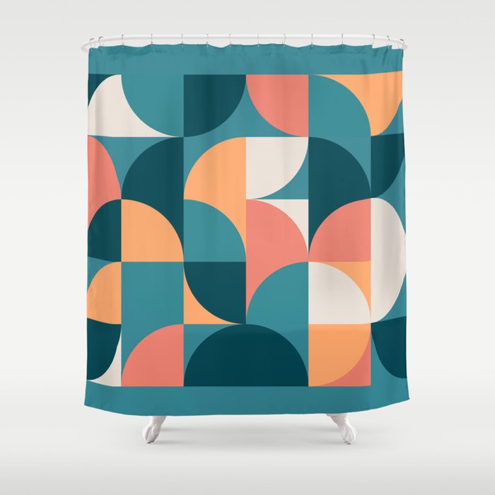Mid Century Geometric 18 Shower Curtain Gallery Image 1