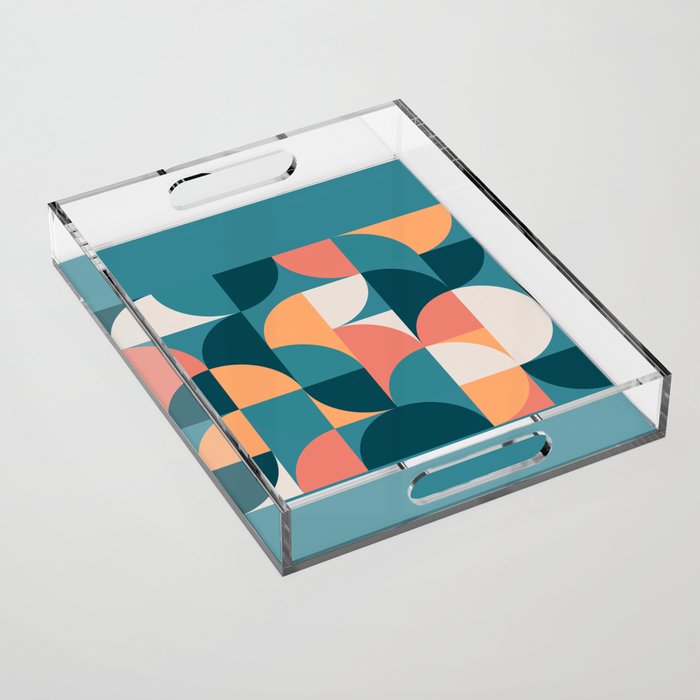 Mid Century Geometric 18 Acrylic Tray Gallery Image 1