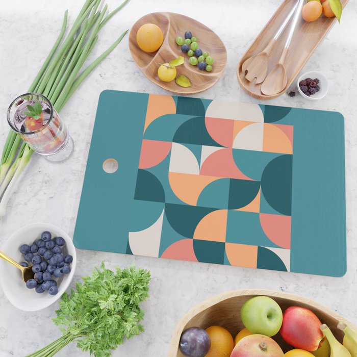 Mid Century Geometric 18 Cutting Board Gallery Image 2