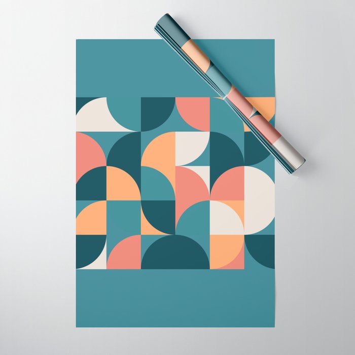 Mid Century Geometric 18 Wrapping Paper Gallery Image 1