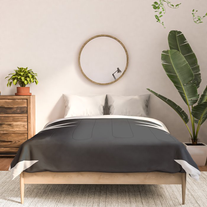 Geometric Southwestern Minimalism - Black and White Comforter Gallery Image 3