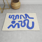 Blue Zig Wiggles Rug Gallery Image 1