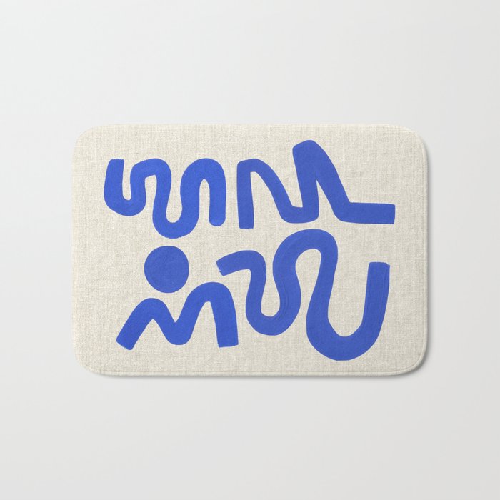 Blue Zig Wiggles Bath Mat Gallery Image 1