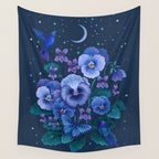 Violet - February Flower  Wall Tapestry Gallery Image 4