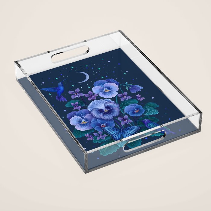 Violet - February Flower  Acrylic Tray Gallery Image 1