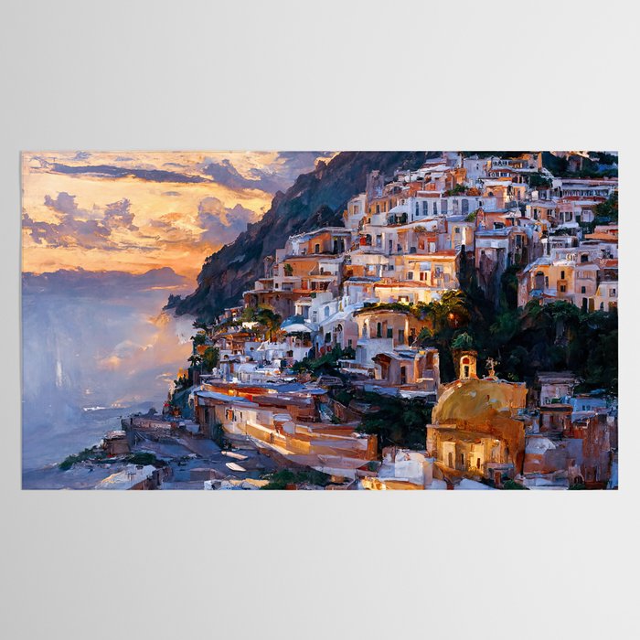 Panoramas of Italy, Positano Tablecloth Gallery Image 2
