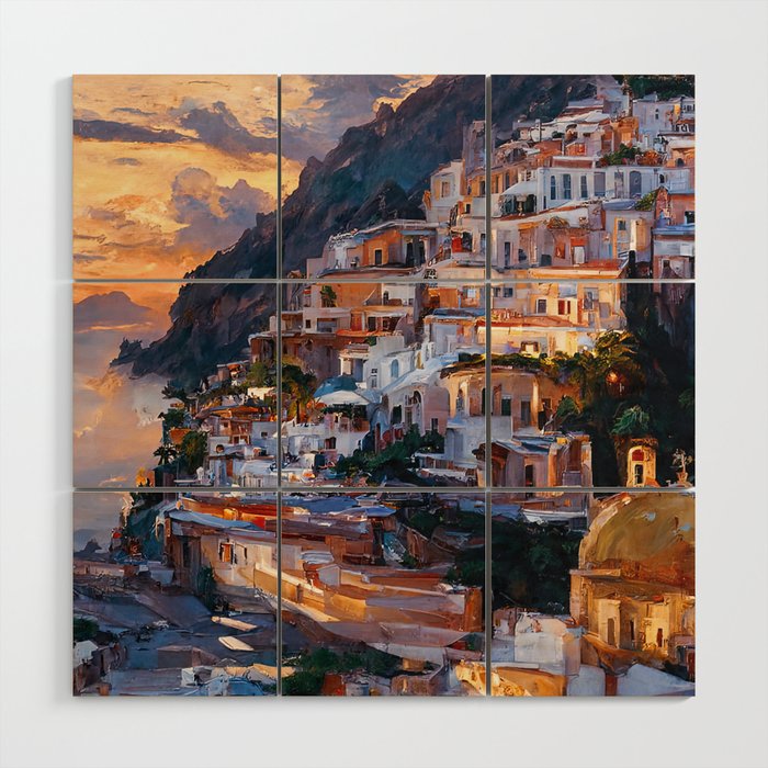 Panoramas of Italy, Positano Wood Wall Art