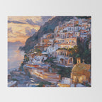 Panoramas of Italy, Positano Throw Blanket Gallery Image 2