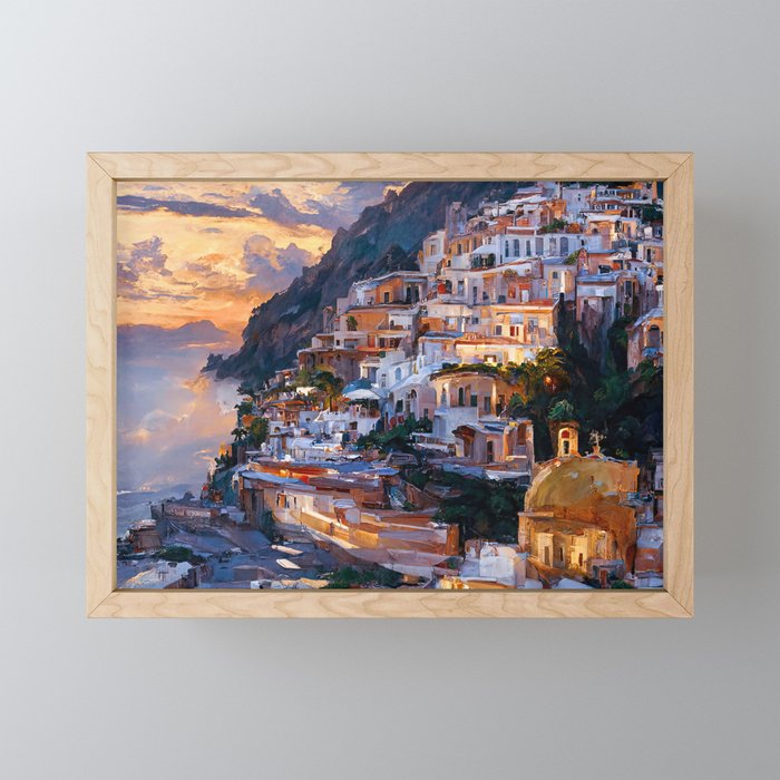 Panoramas of Italy, Positano Mini Art Print Gallery Image 1