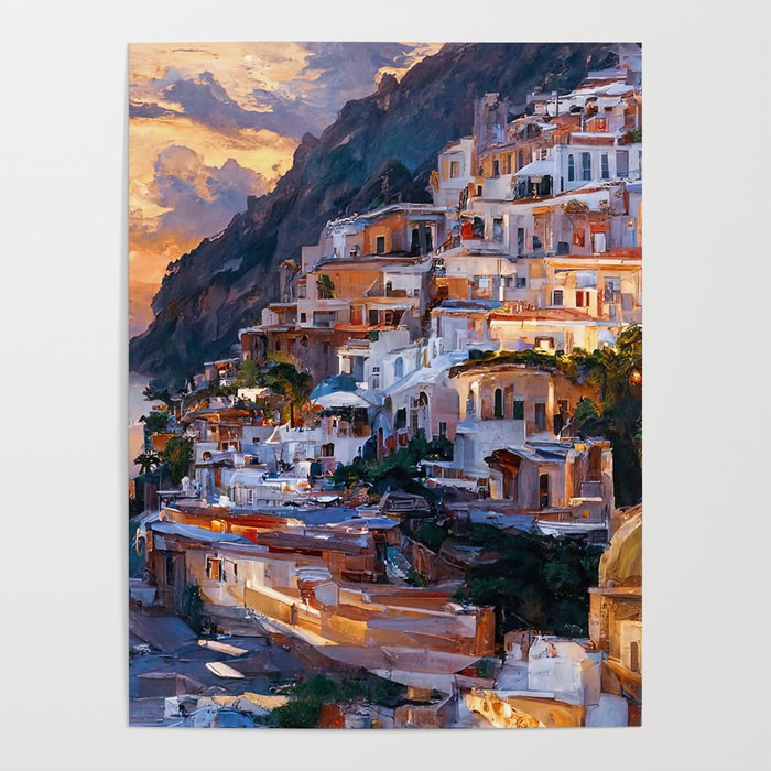 Panoramas of Italy, Positano Poster Gallery Image 4
