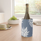 Festive, Tropical, Pineapples, Blue and White Wine Chiller Gallery Image 4