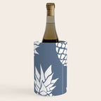 Festive, Tropical, Pineapples, Blue and White Wine Chiller Gallery Image 1
