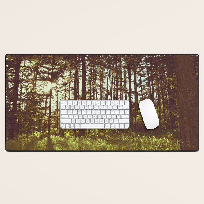 Summer Forest Sunlight - Nature Photography Desk Mat Gallery Image 1