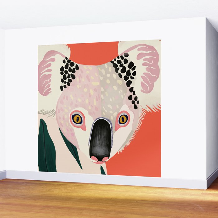 Koala Portrait Wall Mural Gallery Image 2