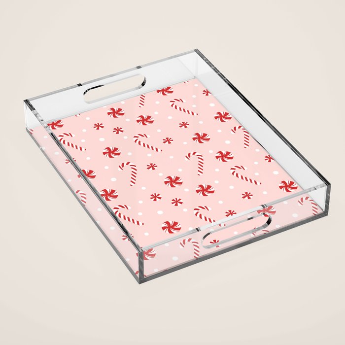 Peppermint Christmas Acrylic Tray Gallery Image 1