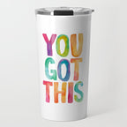 You Got This Rainbow Watercolor Travel Mug Gallery Image 1