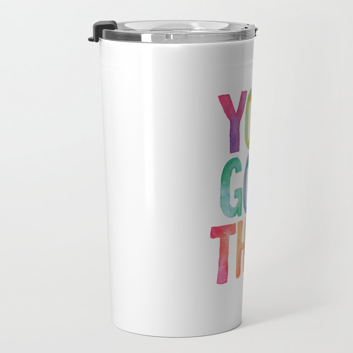 You Got This Rainbow Watercolor Travel Mug Gallery Image 3