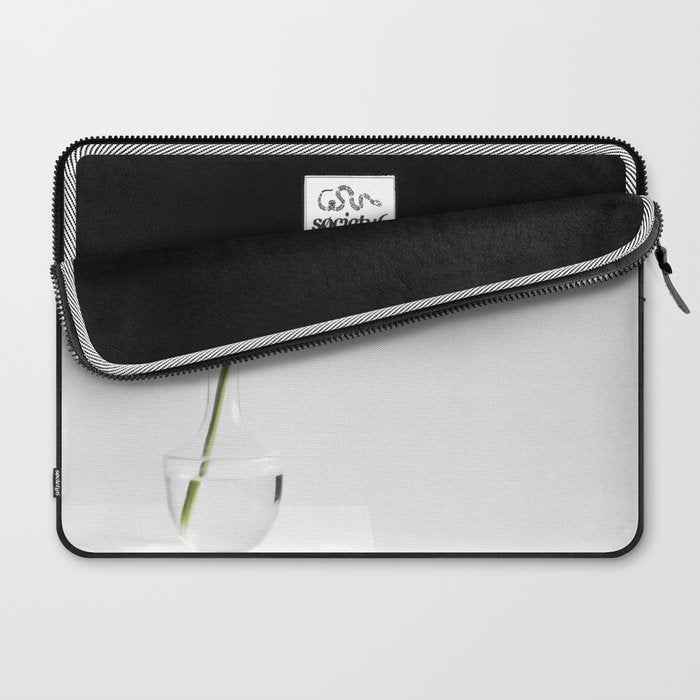 Single Monstera Leaf In Clear Glass Zen Minimalist House Plant Photo Laptop Sleeve Gallery Image 2