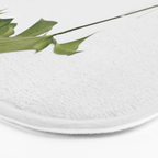 Single Monstera Leaf In Clear Glass Zen Minimalist House Plant Photo Bath Mat Gallery Image 3