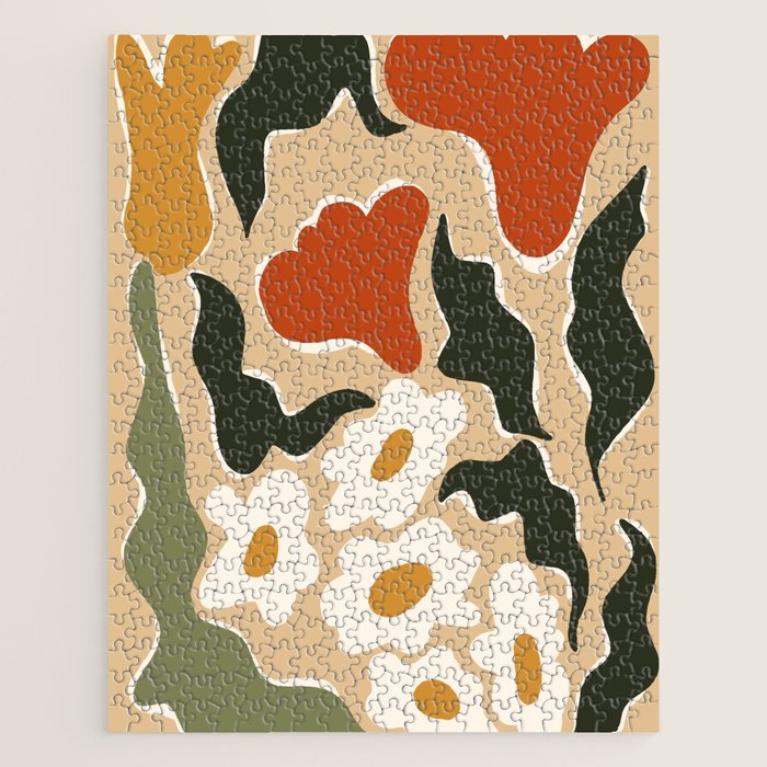 RETRO BOLD flowers  Jigsaw Puzzle Gallery Image 1