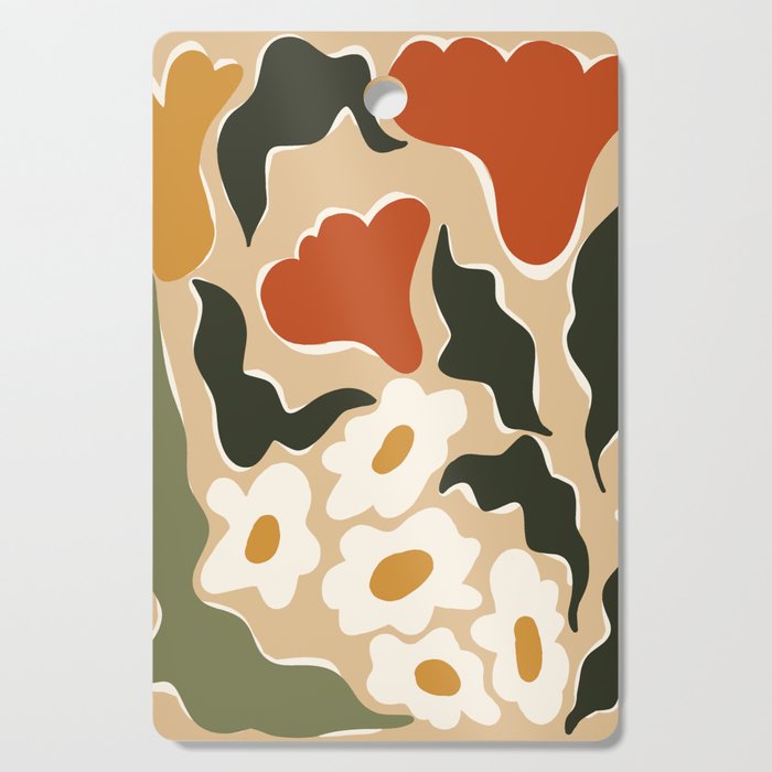 RETRO BOLD flowers  Cutting Board Gallery Image 1