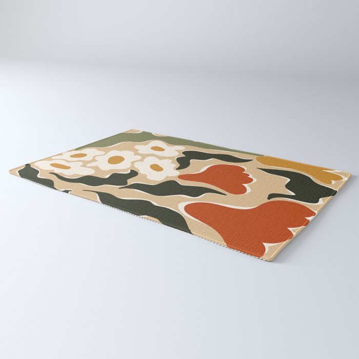 RETRO BOLD flowers  Rug Gallery Image 3