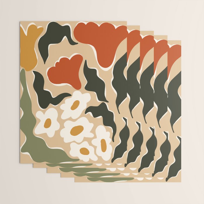 RETRO BOLD flowers  Wrapping Paper Gallery Image 3