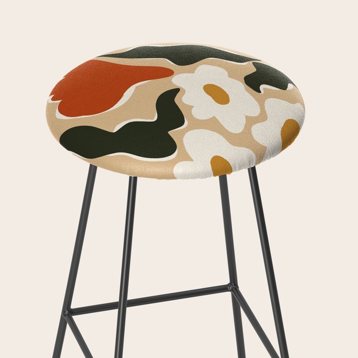 RETRO BOLD flowers  Stool Gallery Image 2