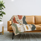 RETRO BOLD flowers  Throw Blanket Gallery Image 1